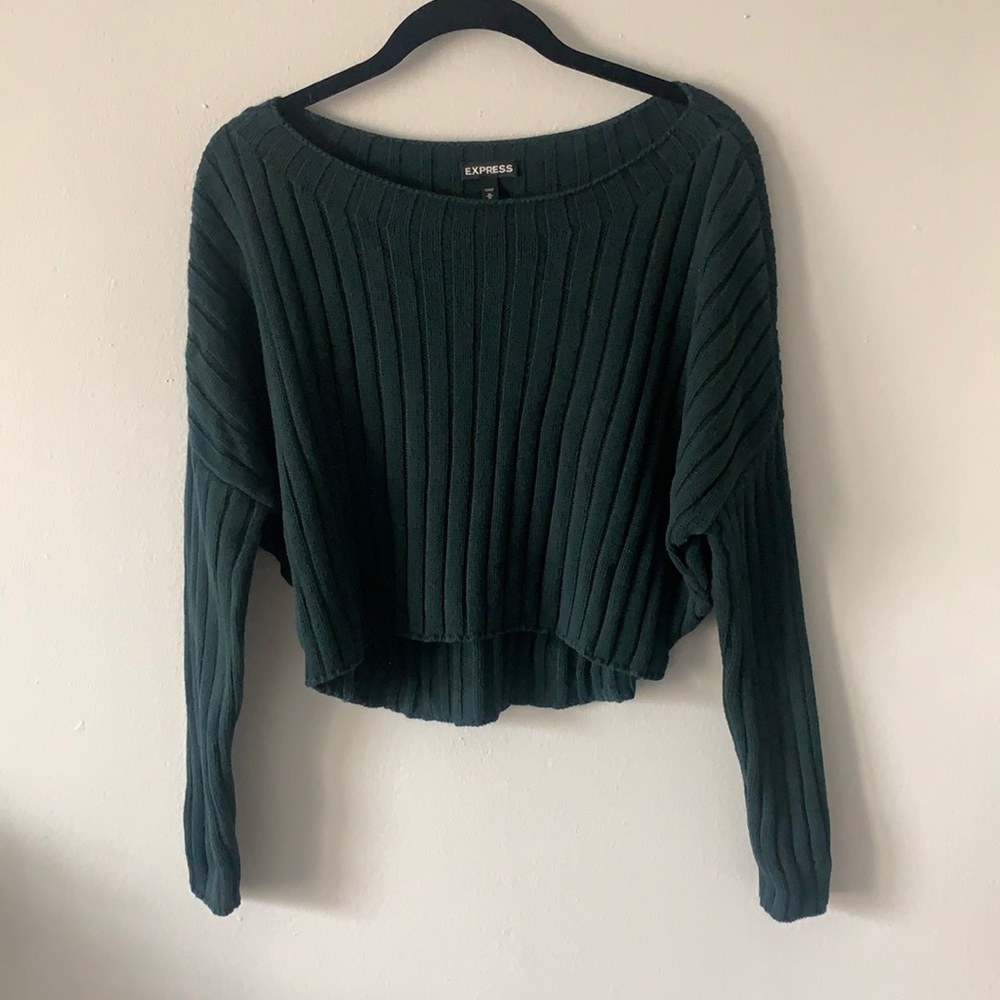 Express dark green sweater!